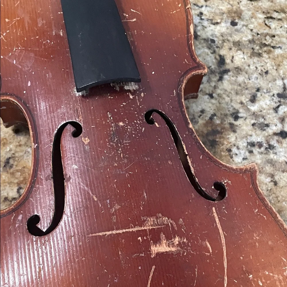 Stradivarius Rustic Brown Violin ~ Label inside - Picture 3 of 13